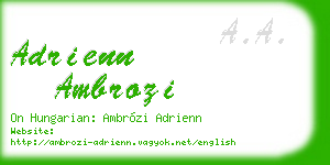 adrienn ambrozi business card